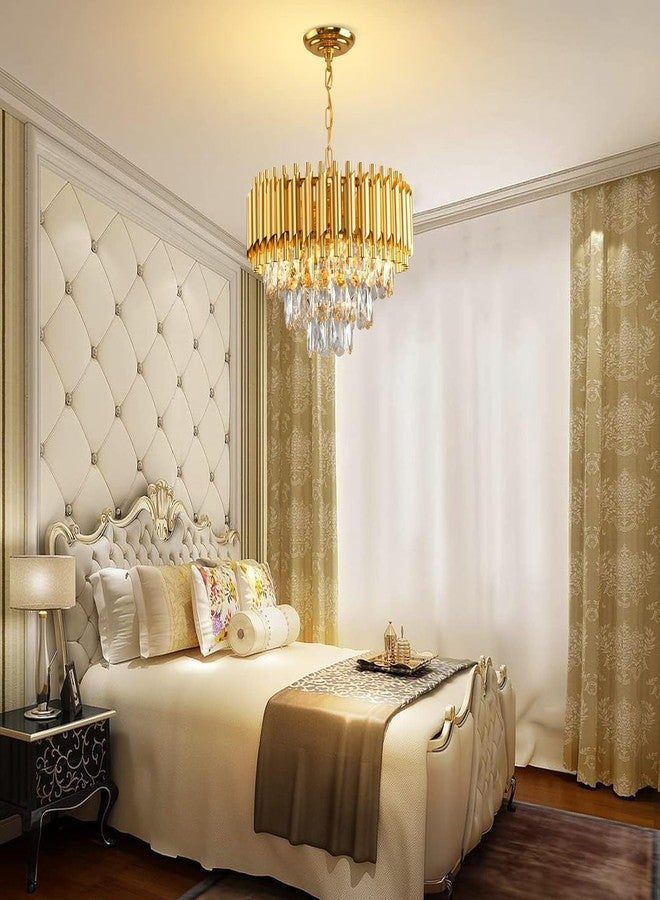 Virya Chandelier for Living Room Modern Ceiling Light Jhumar for Hall Light for Living Room (Golden, 400mm) - Image 4